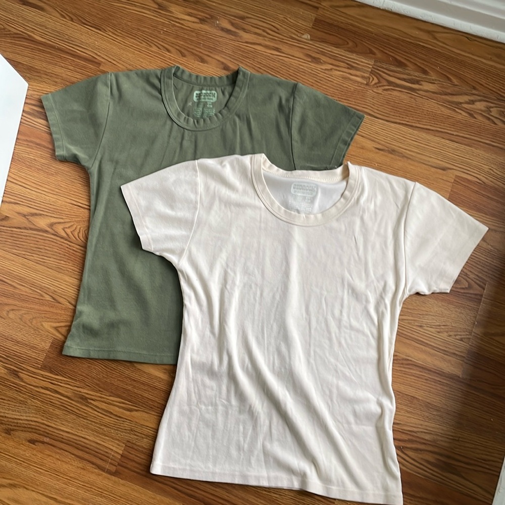Big Bud press baby tees. Lot of 2. XL. Cream and sage green